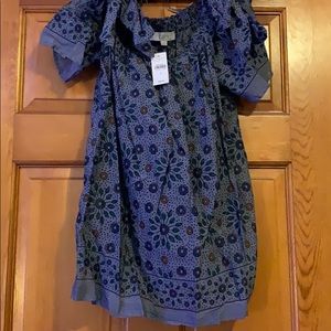NWT Boho Off Shoulder Flowy Top 100% Cotton
